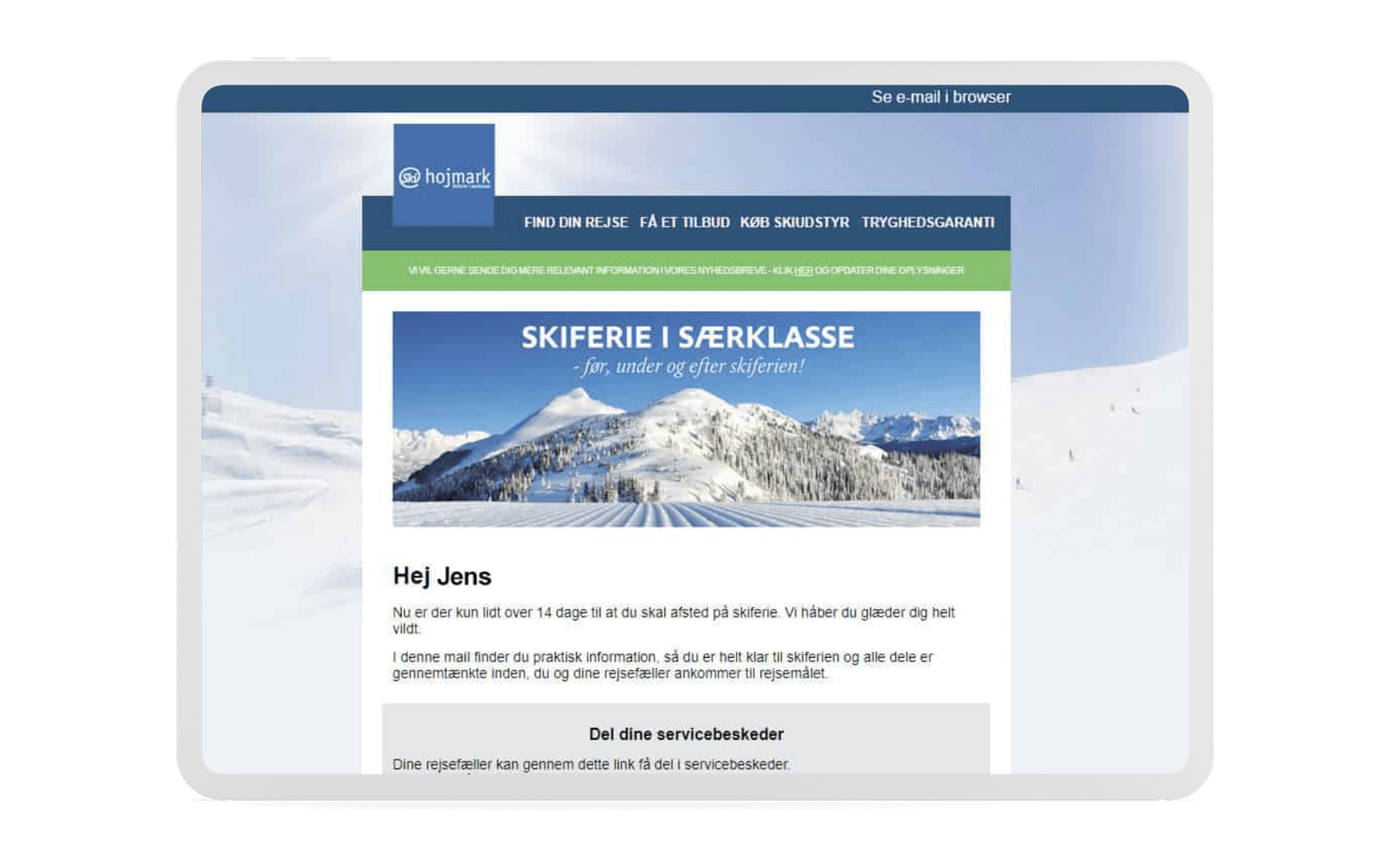 Højmark rejser nyhedsbrev